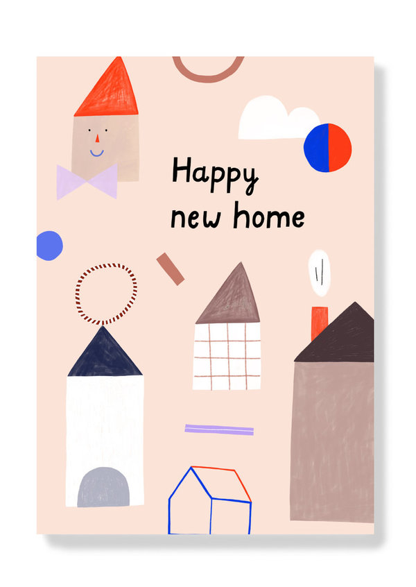 Postkarte HAPPY NEW HOME