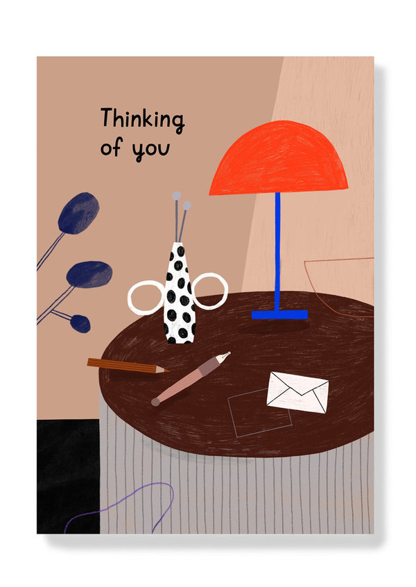 Postkarte THINKING OF YOU