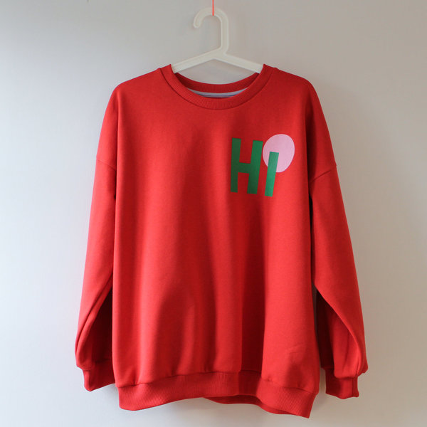 HI-Sweater ROT-GRÜN-ROSA