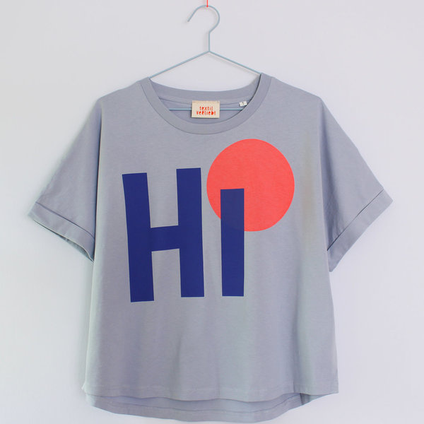 T-Shirt mit Hi-Print in blau/rot Gr. XL
