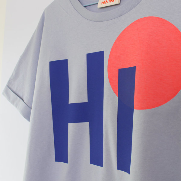 T-Shirt mit Hi-Print in blau/rot Gr. XL
